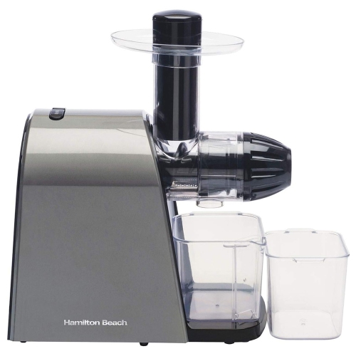 Hamilton Beach – Centrifugeuse électrique à extraction lente, pour fruits et légumes, argenté