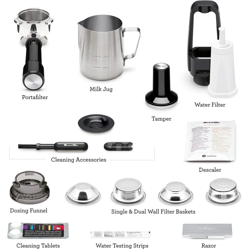 Breville the Barista Touch Espresso Machine with Grinder & Auto Milk Frother, Espresso Maker with Touchscreen & Seconds Heat Up