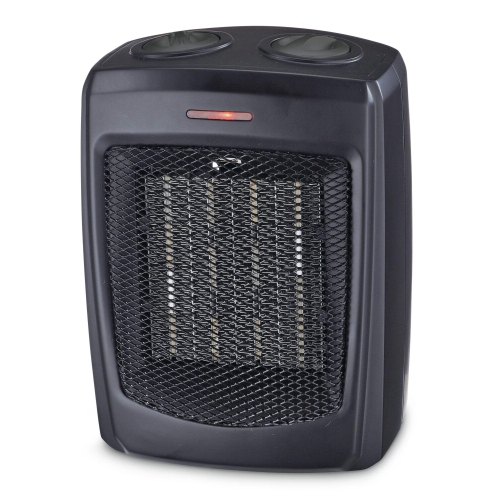 Radiateur portatif en céramique For Living 1500&nbsp;W avec thermostat – Noir