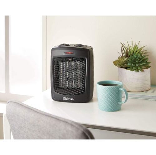 Radiateur portatif en céramique For Living 1500&nbsp;W avec thermostat – Noir