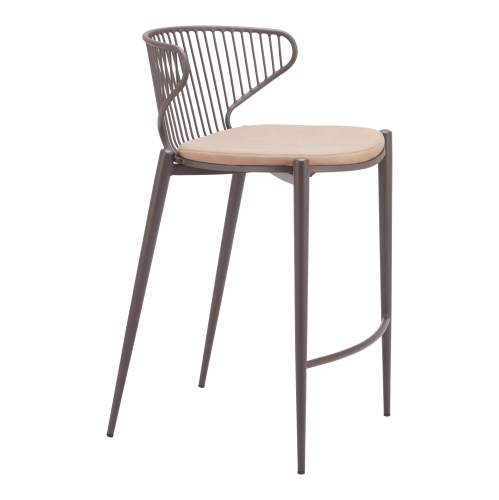 Silues Counter Stool Taupe & Brown