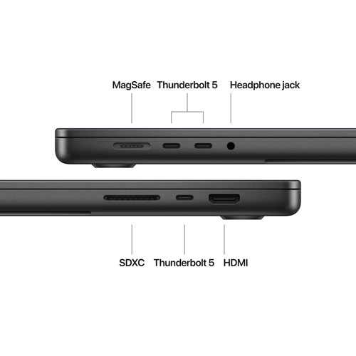 Apple MacBook Pro 14.2" (Fall 2024) - Space Black (Apple M4 / 16GB RAM / 1TB SSD) - French by APPLE - Refurbished condition - Image 4