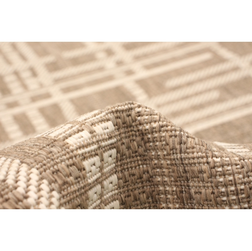 Sisal Abstract Silver-Black Polypropylene Rug 3'11" x 5'7"