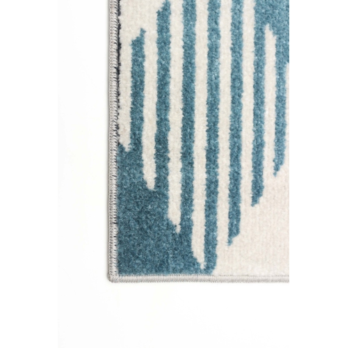 Aqua Gypsy Ivory Polyester Rug 3'0" x 5'0"