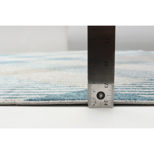 Aqua Gypsy Ivory Polyester Rug 3'0" x 5'0"