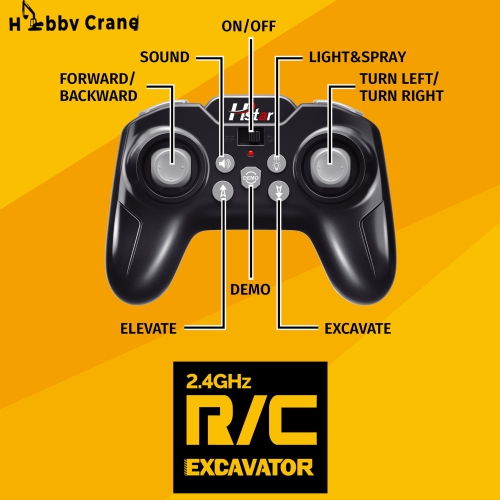 H-Star Remote Control alloy Excavator | 11 Channel with 2.4 Ghz | 360 simulation without rollover | Flexible digging arm | Simulation spray