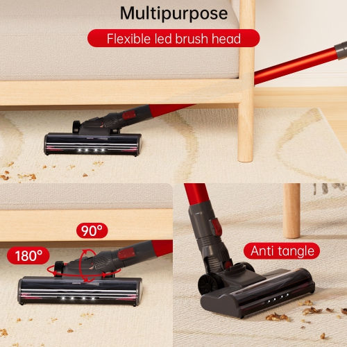 Topteng Cordless Vacuum Cleaners Lightweight Stick Vacuum for Hardwood Floor Carpet Pet Hair Home/Car Clean