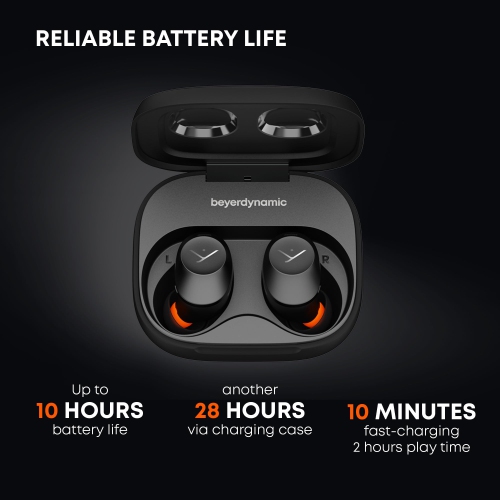 beyerdynamic Amiron 300 True Wireless Noise Cancelling Earbuds, Black