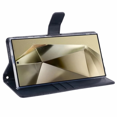 TopSave Goospery BLUEMOON Card Slot w/Magnetic Clip Leather Folio Wallet Flip For Samsung Galaxy S25 Ultra 6.9-inch, Navy Blue