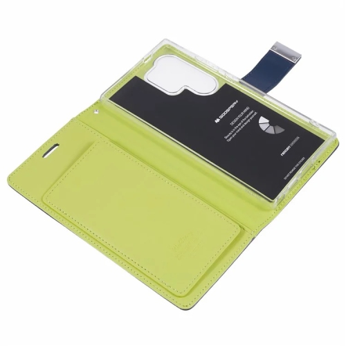 TopSave Goospery RICH MAX(5) Card Slot w/Magnetic Clip Leather Folio Wallet Flip For Samsung Galaxy S25 Ultra 6.9-inch, Navy Blue