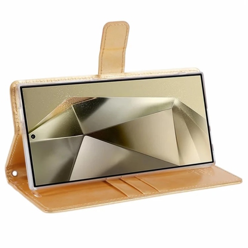 TopSave Goospery BLUEMOON Card Slot w/Magnetic Clip Leather Folio Wallet Flip For Samsung Galaxy S25 Ultra 6.9-inch, Gold
