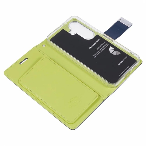 TopSave Goospery RICHE MAX(5) fente pour carte avec pince magnétique Portefeuille folio en cuir Flip pour Samsung Galaxy S25 6,2&nbsp;po, bleu marine