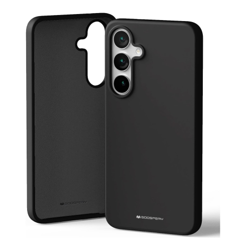TopSave Goospery Liquid Silicone Gel Rubber Full Body Protection Cover Case For Samsung Galaxy S25 6.2-inch, Black