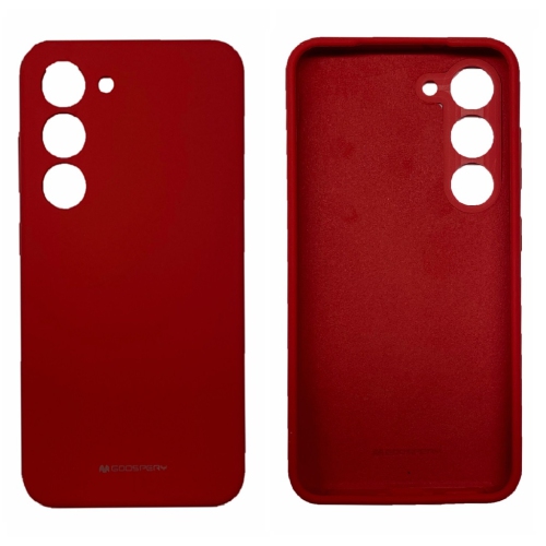 TopSave Goospery Liquid Silicone Gel Rubber Full Body Protection Cover Case For Samsung Galaxy S25 6.2-inch, Red