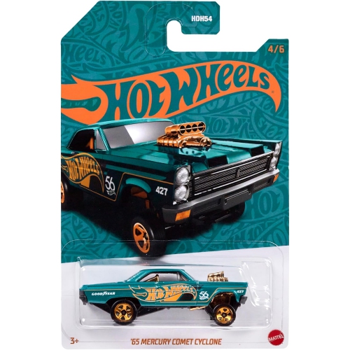 MATTEL  Hot Wheels 1:64 Scale Die-Cast Toy Car Or Truck With Turquoise- & Copper-Colored 65 Mercury Comet Cyclone