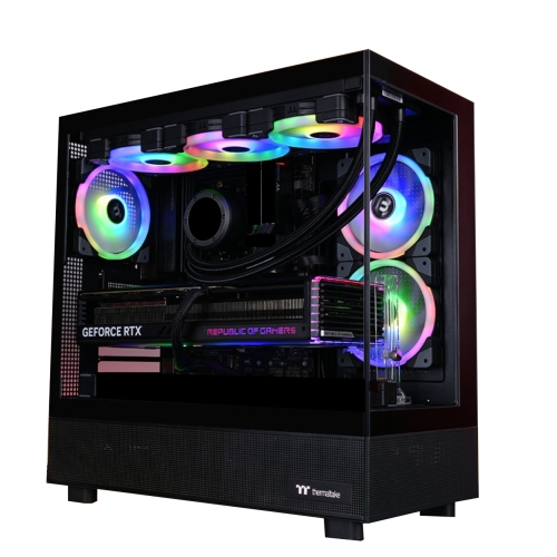 Image 1 of 4.. Zonic Gaming PC - Liquid Cooled AMD Ryzen 7 9700X 3.8GHz 8-Core, GeForce RTX 5070 12GB GDDR7 DLSS AI-Powered Performance, 2TB M.2 SSD, 32GB DDR5,
