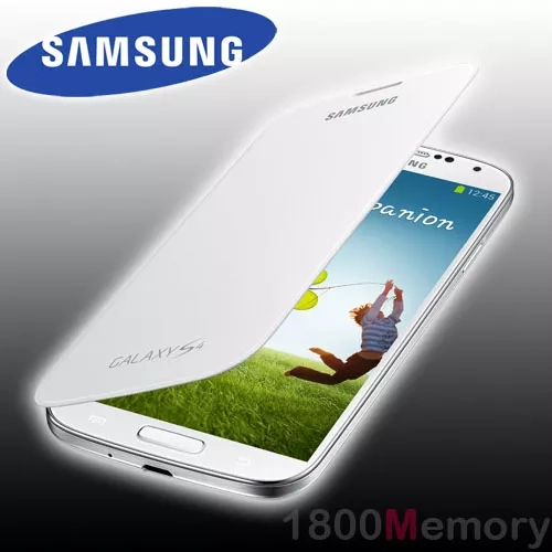 Image 1 de 1.. Étui à rabat pour Galaxy S4 de Samsung – Blanc