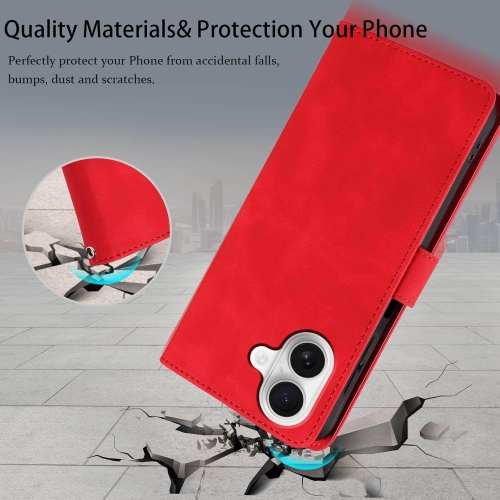 Étui portefeuille pour iPhone 16, étui folio à rabat en cuir PU de qualité supérieure avecfente pour carte, support et fermeture magnétique, étui