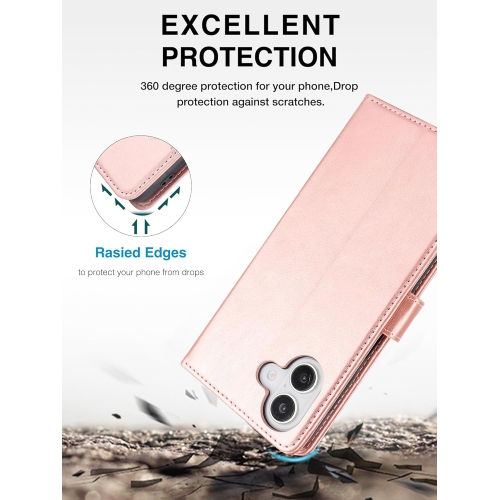 Wallet Case for iPhone 16 , Premium PU Leather Flip Folio Case with Card Slot,Stand Holder and Magnetic Closure TPU Shockproof Interior Protective