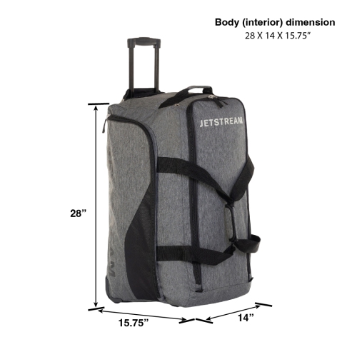 Jetstream 28" Large Rolling Duffel Bag with Wheels & Trolley Handle – Travel & Sports Luggage
