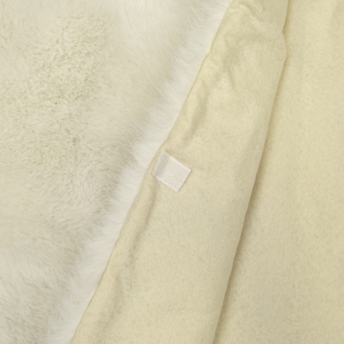 Premium-Sized Faux Fur Christmas Tree Skirt - 72" - Cream