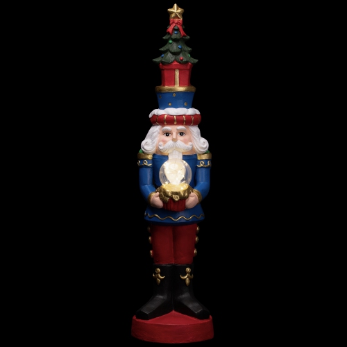 LED Lighted Nutcracker Soldier with Christmas Tree - 32"