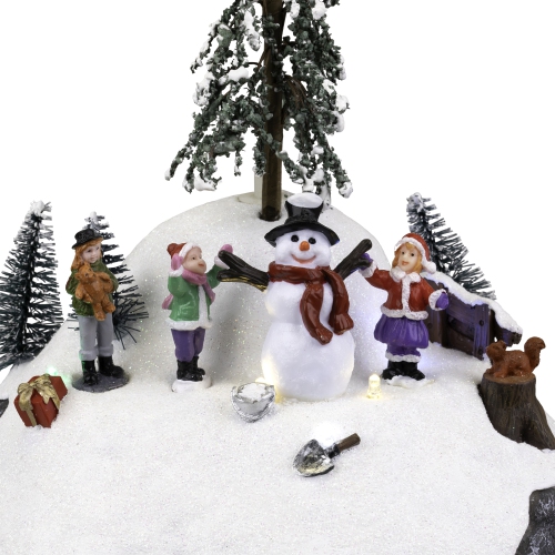 Village de Noël animé, lumineux et musical, père Noël de LED - 13,5&nbsp;po