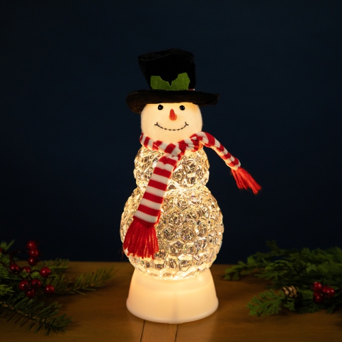 LED Lighted and Musical Snowman Christmas Snow Globe - 12"