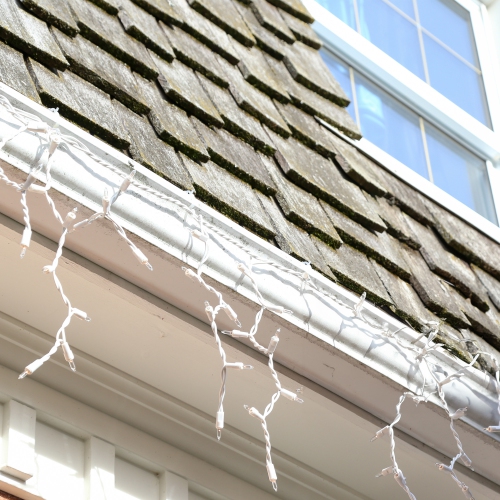 All in One Outdoor Gutter Shingle Clips for Christmas Lights - Pack of 100