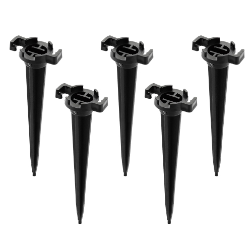 Universal Outdoor Christmas Light Stakes - 5" - Black - Pack of 100