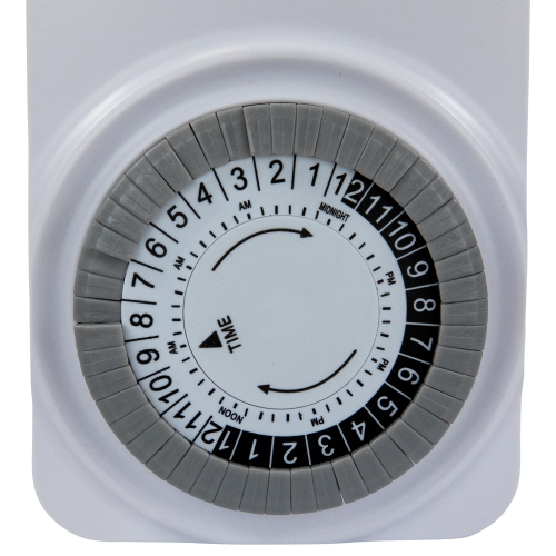 24-Hour Electronic Mechanical Countdown Timer - 3.5" - White