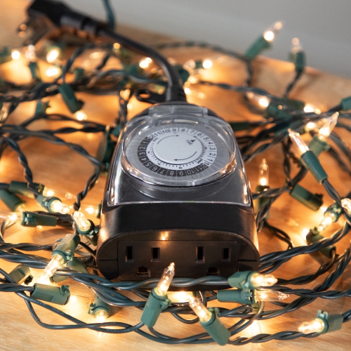 24-Hour Heavy Duty Plug-In Timer - 5" - Black