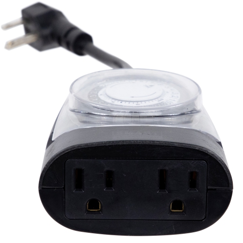 24-Hour Heavy Duty Plug-In Timer - 5" - Black