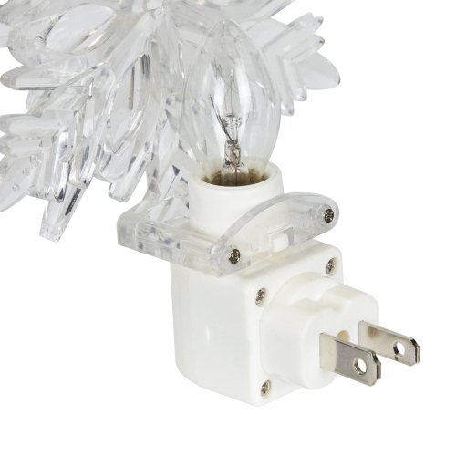 3D Snowflake Christmas Night Light - 6" - Clear