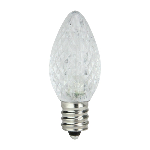 Paquet de 25 ampoules de Noël de rechange C7 blanc pur LED