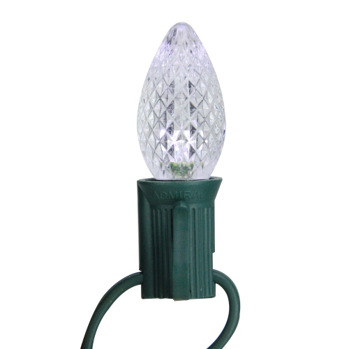 Paquet de 25 ampoules de Noël de rechange C7 blanc pur LED
