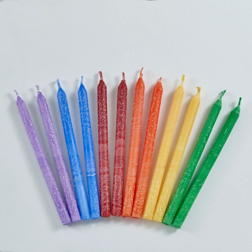 Premium Frosted Menorah Hanukkah Candles - 5.25" - Multicolor - 45ct
