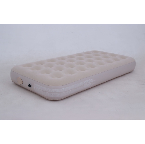 Flocked Inflatable Airbed with Rechargeable Bulit-In Electric Pump - Twin