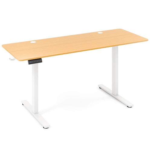 Costway 63 x 24 Inch Sit Stand Desk Height Adjustable Electric Standing Desk