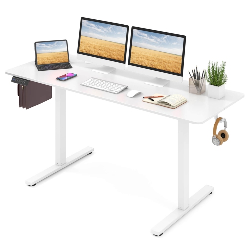 Costway 63 x 24 Inch Sit Stand Desk Height Adjustable Electric Standing Desk