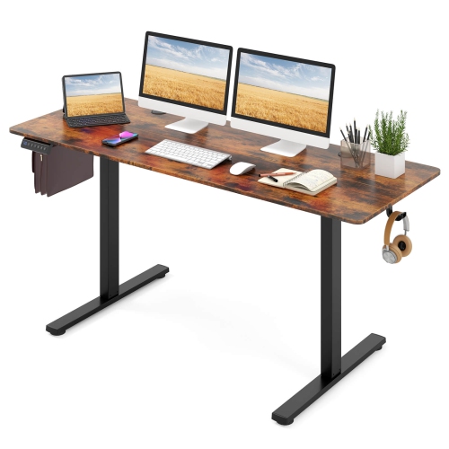 Costway 63 x 24 Inch Sit Stand Desk Height Adjustable Electric Standing Desk