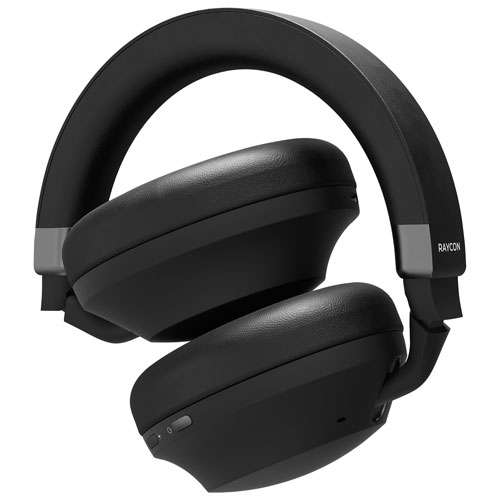 Boîte ouverte - Casque d'écoute Bluetooth à suppression active du bruit Everyday Pro de Raycon - Noir