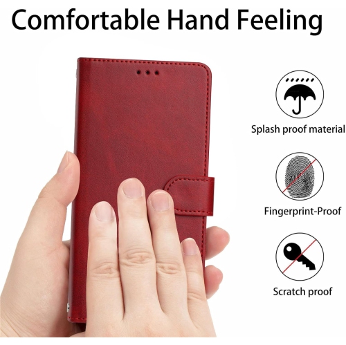 Étui portefeuille pour iPhone 16 Plus, étui folio à rabat en cuir PU de qualité supérieure avecfente pour carte, support et fermeture magnétique,