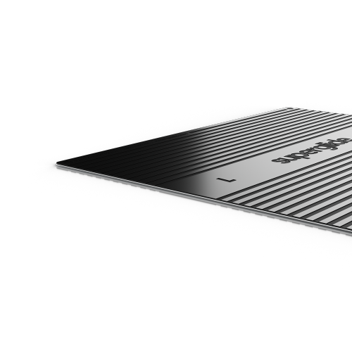 Pulsar Superglide V2 L Premium Glass Mouse Pad 1.5T Gorilla Glass Surface Anti-Slip Fully Molded high-Density Silicone Rubber 16.5" x 13", White