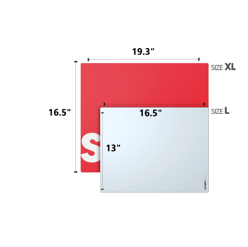 Pulsar Superglide V2 L Premium Glass Mouse Pad 1.5T Gorilla Glass Surface Anti-Slip Fully Molded high-Density Silicone Rubber 16.5" x 13", White