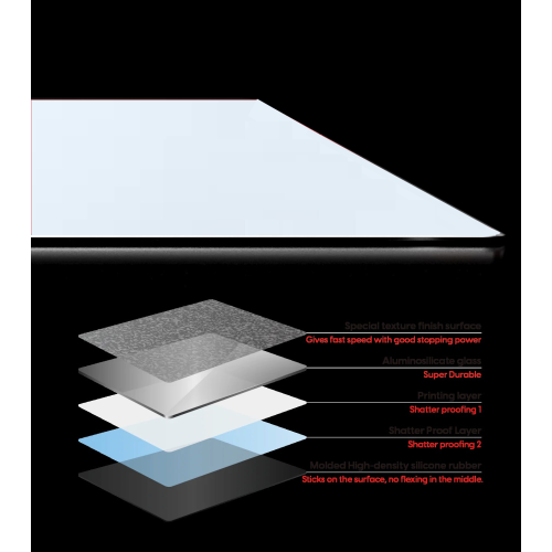 Pulsar Superglide V2 L Premium Glass Mouse Pad 1.5T Gorilla Glass Surface Anti-Slip Fully Molded high-Density Silicone Rubber 16.5" x 13", White