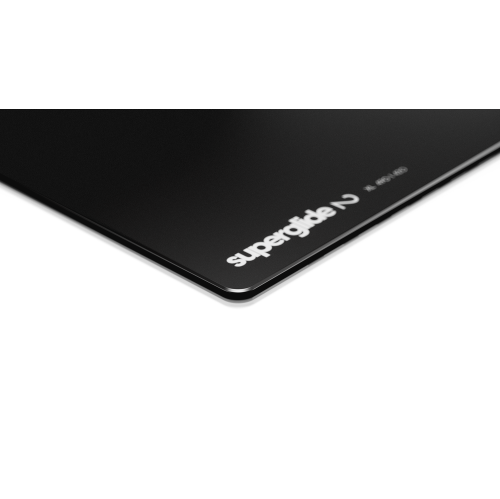 Pulsar Superglide V2 L Premium Glass Mouse Pad 1.5T Gorilla Glass Surface Anti-Slip Fully Molded high-Density Silicone Rubber 16.5" x 13", Black