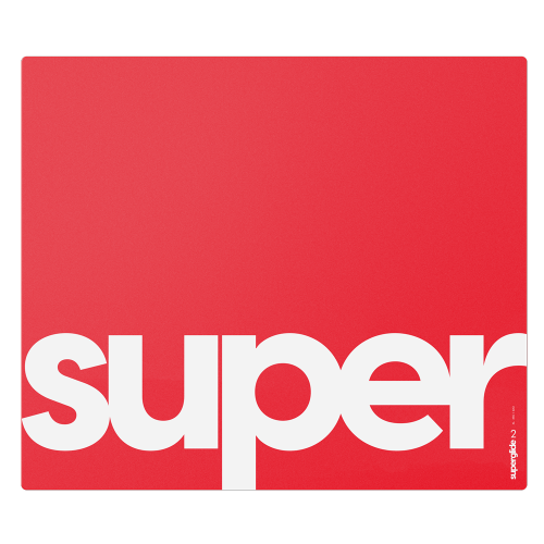 Pulsar Superglide V2 XL Premium Glass Mouse Pad 1.5T Gorilla Glass Surface Anti-Slip Fully Molded high-Density Silicone Rubber 19.3" x 16.5", Red