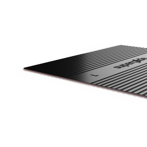 Pulsar Superglide V2 L Premium Glass Mouse Pad 1.5T Gorilla Glass Surface Anti-Slip Fully Molded high-Density Silicone Rubber 16.5" x 13", Red