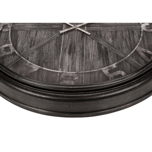 Monarch Specialties – Horloge murale I 9025, 30&nbsp;po, ronde, grande taille, brun, Transitionnel